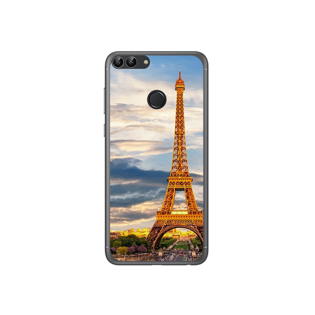 Funda Gel Tpu para Huawei P Smart Diseño Paris Dibujos