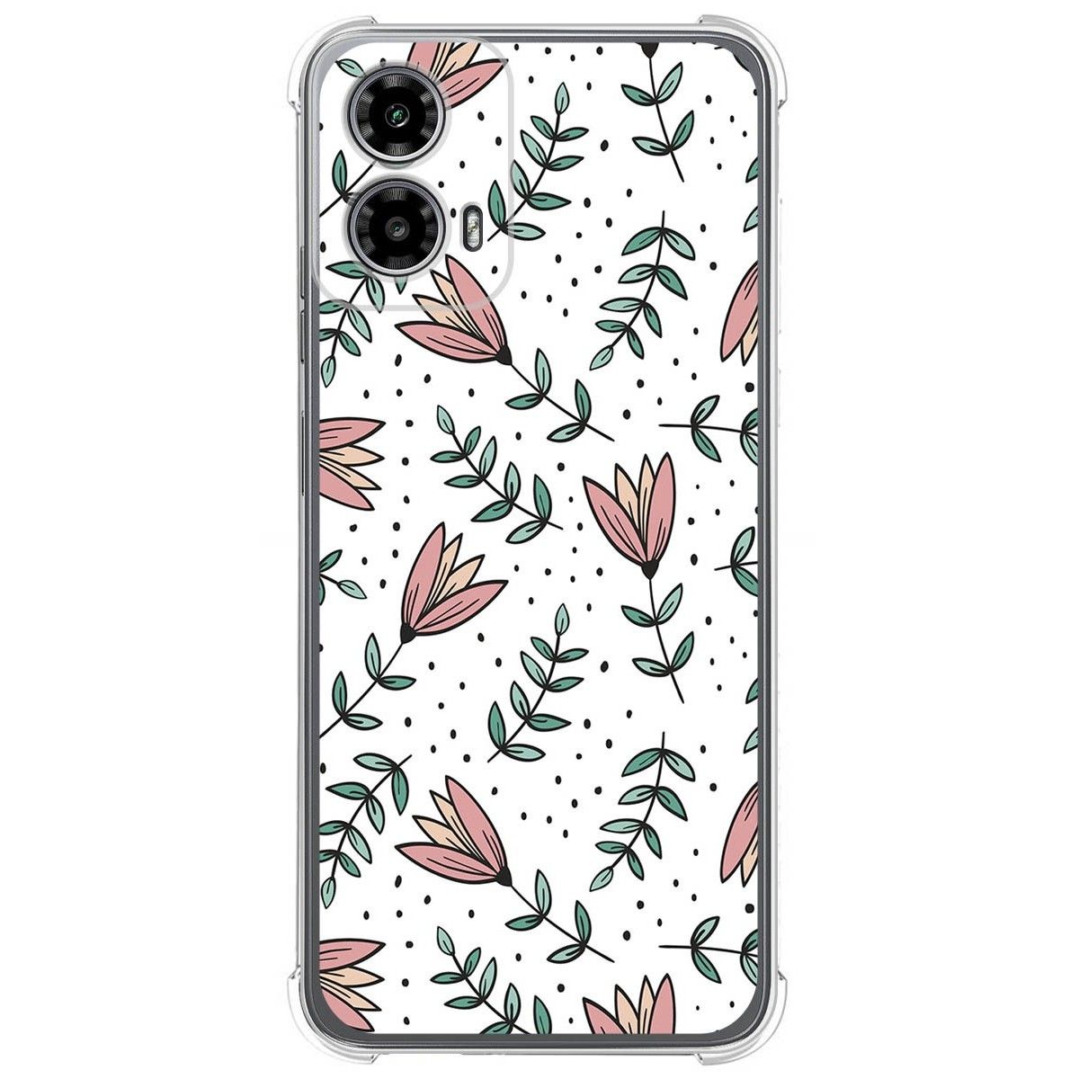Funda Silicona Antigolpes para Motorola Moto G34 5G diseño Flores 01 Dibujos