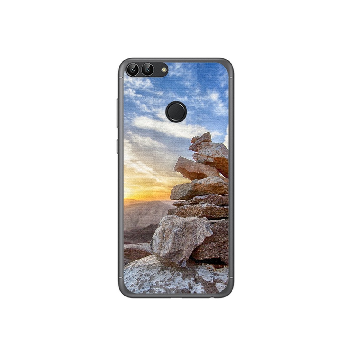 Funda Gel Tpu para Huawei P Smart Diseño Sunset Dibujos