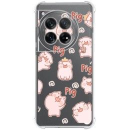 Funda Silicona Antigolpes para Oneplus 12 5G diseño Cerdos Dibujos