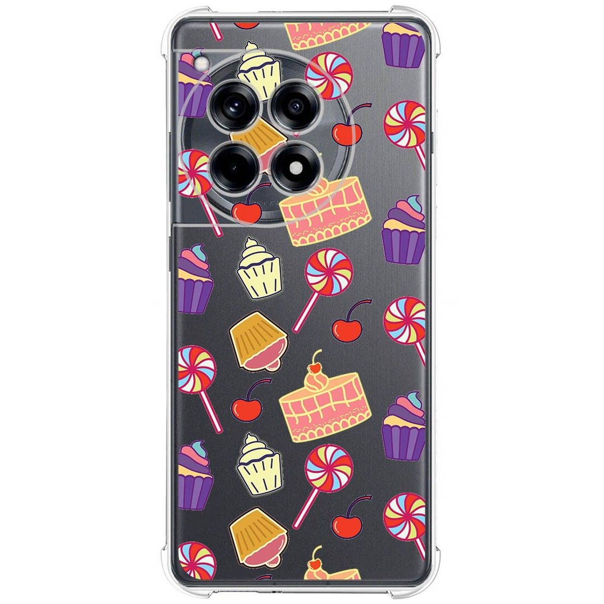 Funda Silicona Antigolpes para Oneplus 12R 5G diseño Dulces 01 Dibujos