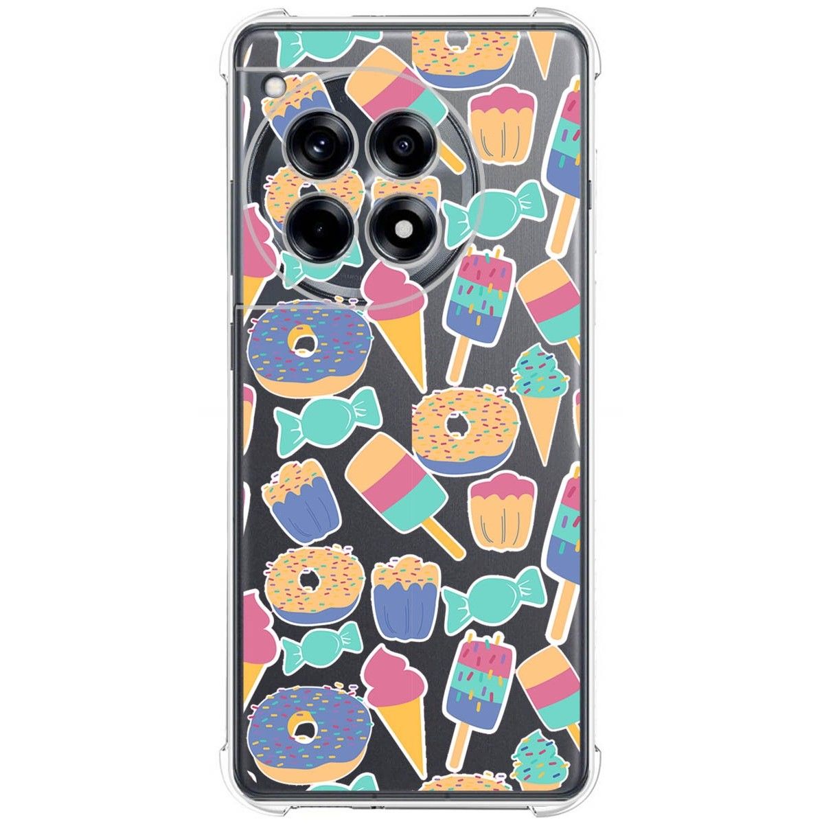 Funda Silicona Antigolpes para Oneplus 12R 5G diseño Dulces 02 Dibujos