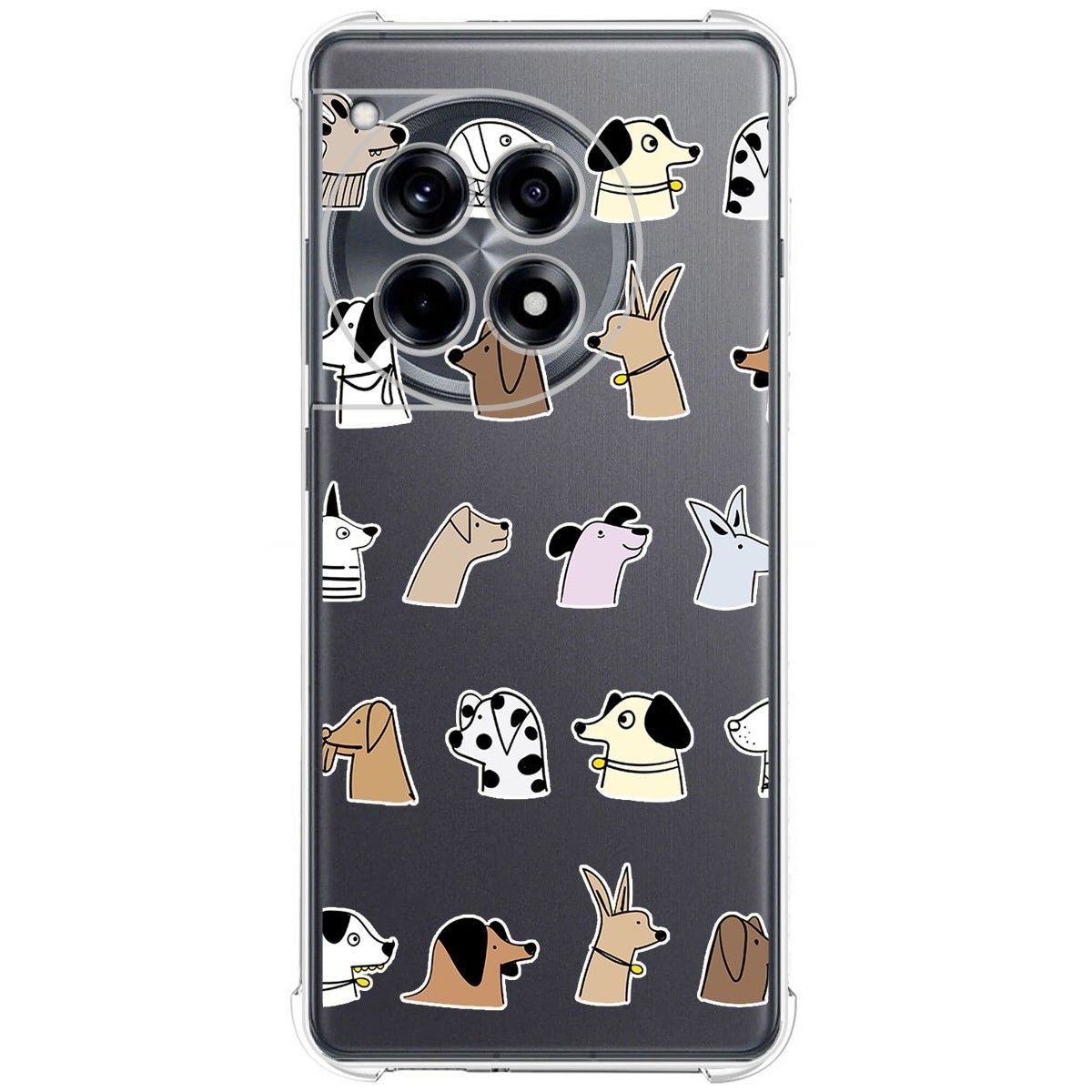 Funda Silicona Antigolpes para Oneplus 12R 5G diseño Perros Dibujos