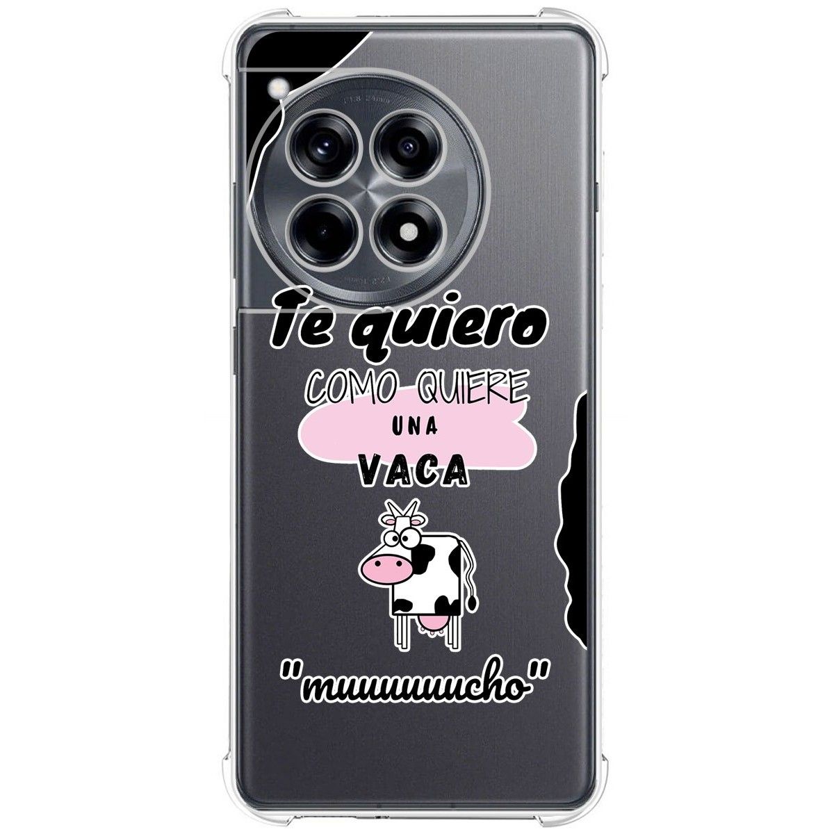 Funda Silicona Antigolpes para Oneplus 12R 5G diseño Vaca Dibujos