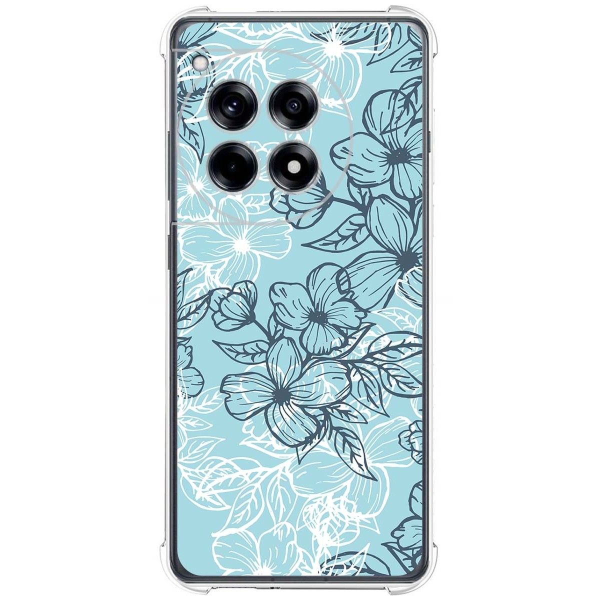 Funda Silicona Antigolpes para Oneplus 12R 5G diseño Flores 03 Dibujos