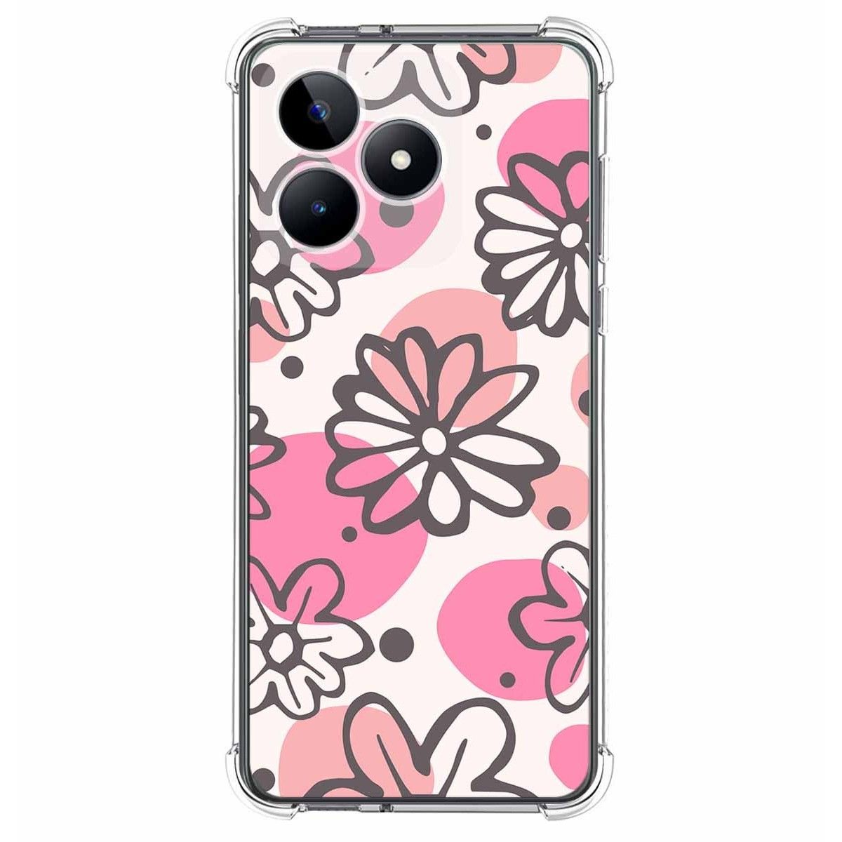 Funda Silicona Antigolpes para Realme C51 diseño Flores 09 Dibujos