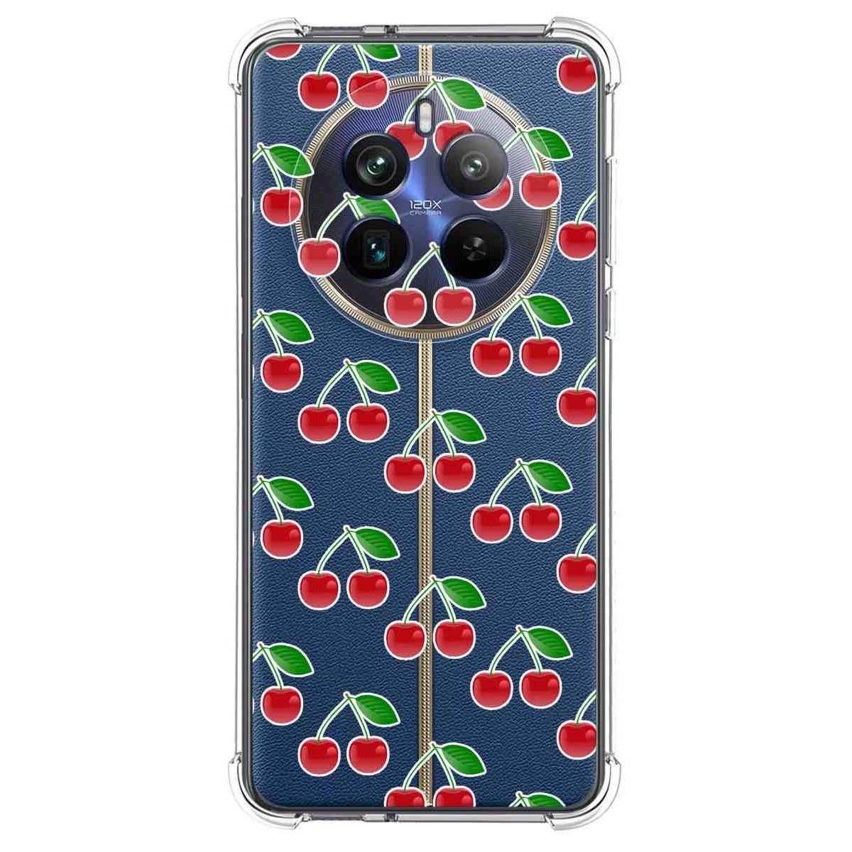 Funda Silicona Antigolpes para Realme 12 Pro 5G / 12 Pro Plus 5G diseño Cerezas Dibujos