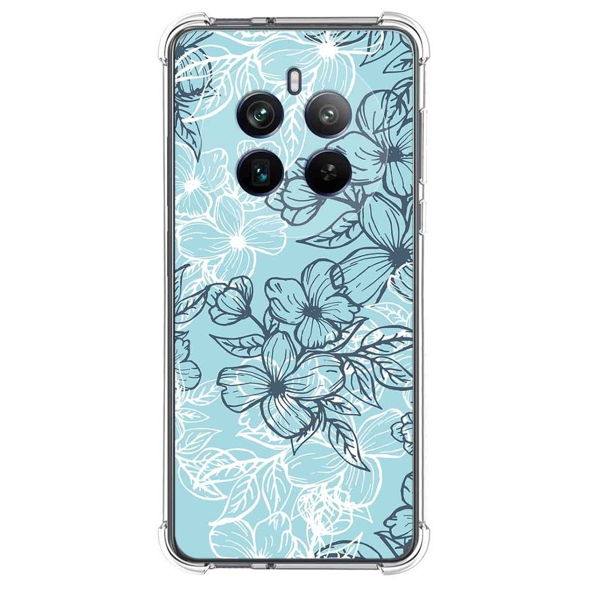 Funda Silicona Antigolpes para Realme 12 Pro 5G / 12 Pro Plus 5G diseño Flores 03 Dibujos