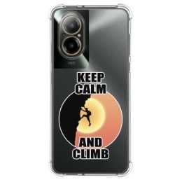 Funda Silicona Antigolpes para Realme C67 4G diseño Hombre Escalada Dibujos