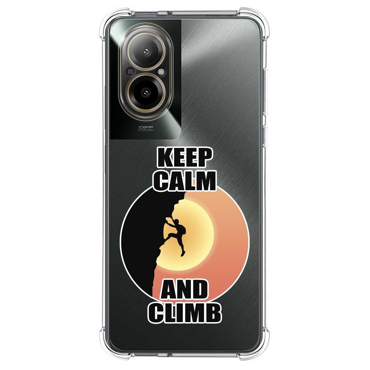 Funda Silicona Antigolpes para Realme C67 4G diseño Hombre Escalada Dibujos