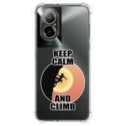 Funda Silicona Antigolpes para Realme C67 4G diseño Mujer Escalada Dibujos