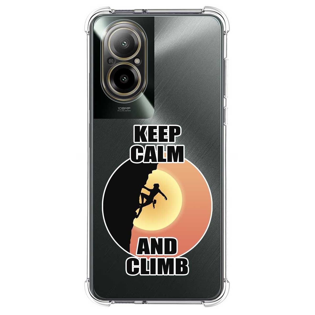 Funda Silicona Antigolpes para Realme C67 4G diseño Mujer Escalada Dibujos