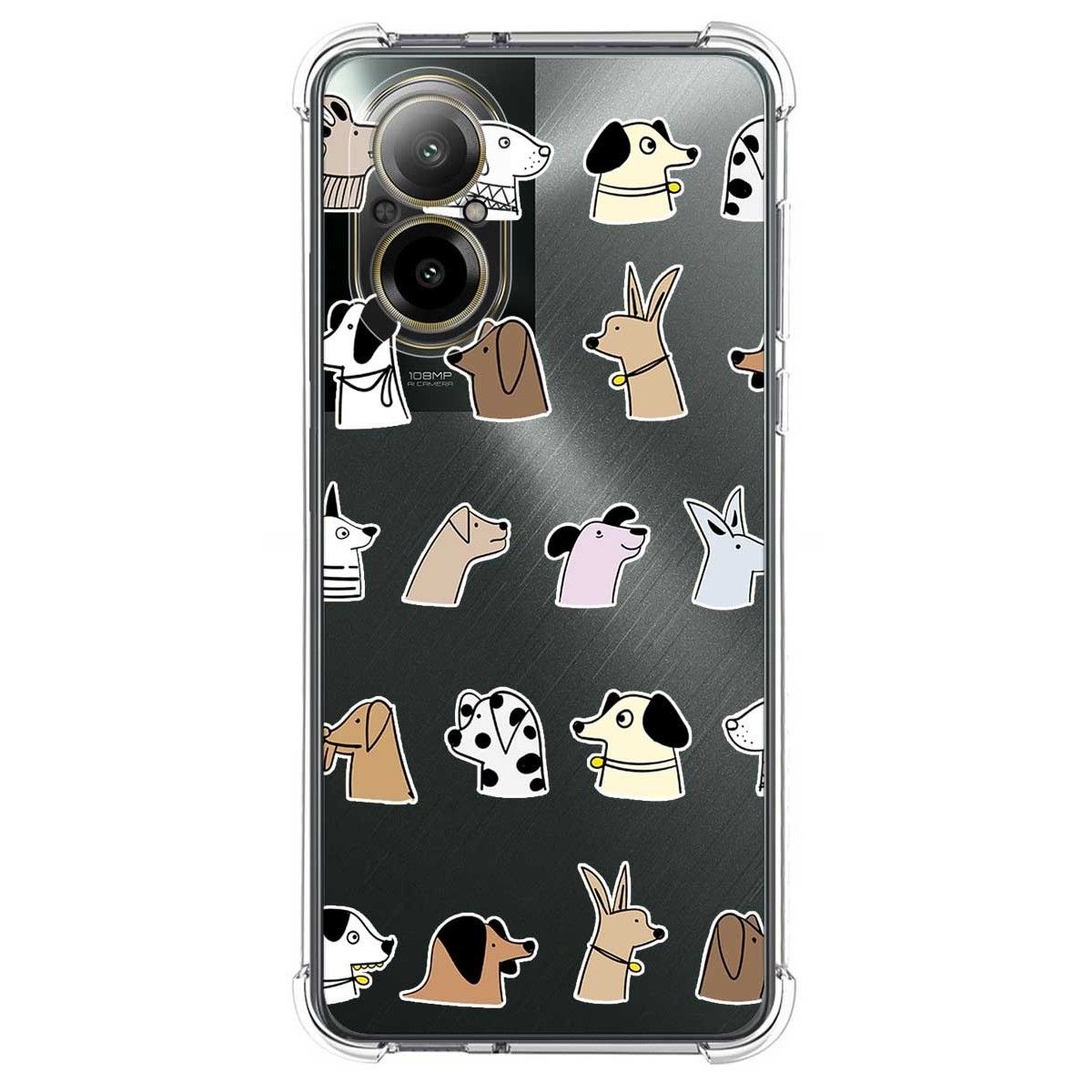 Funda Silicona Antigolpes para Realme C67 4G diseño Perros Dibujos
