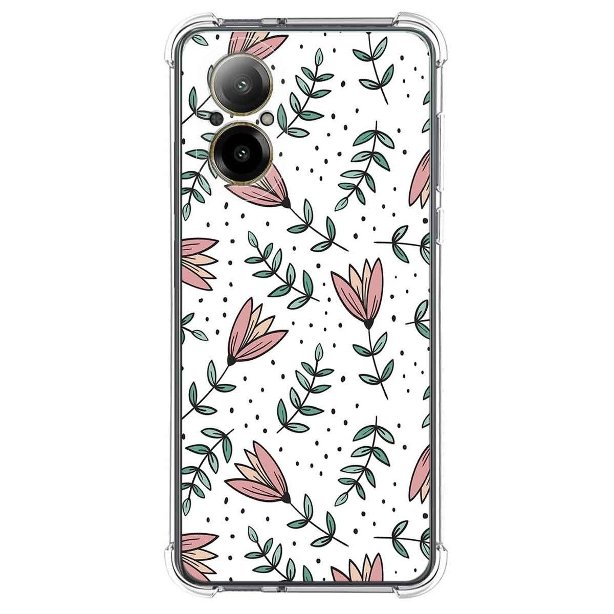 Funda Silicona Antigolpes para Realme C67 4G diseño Flores 01 Dibujos