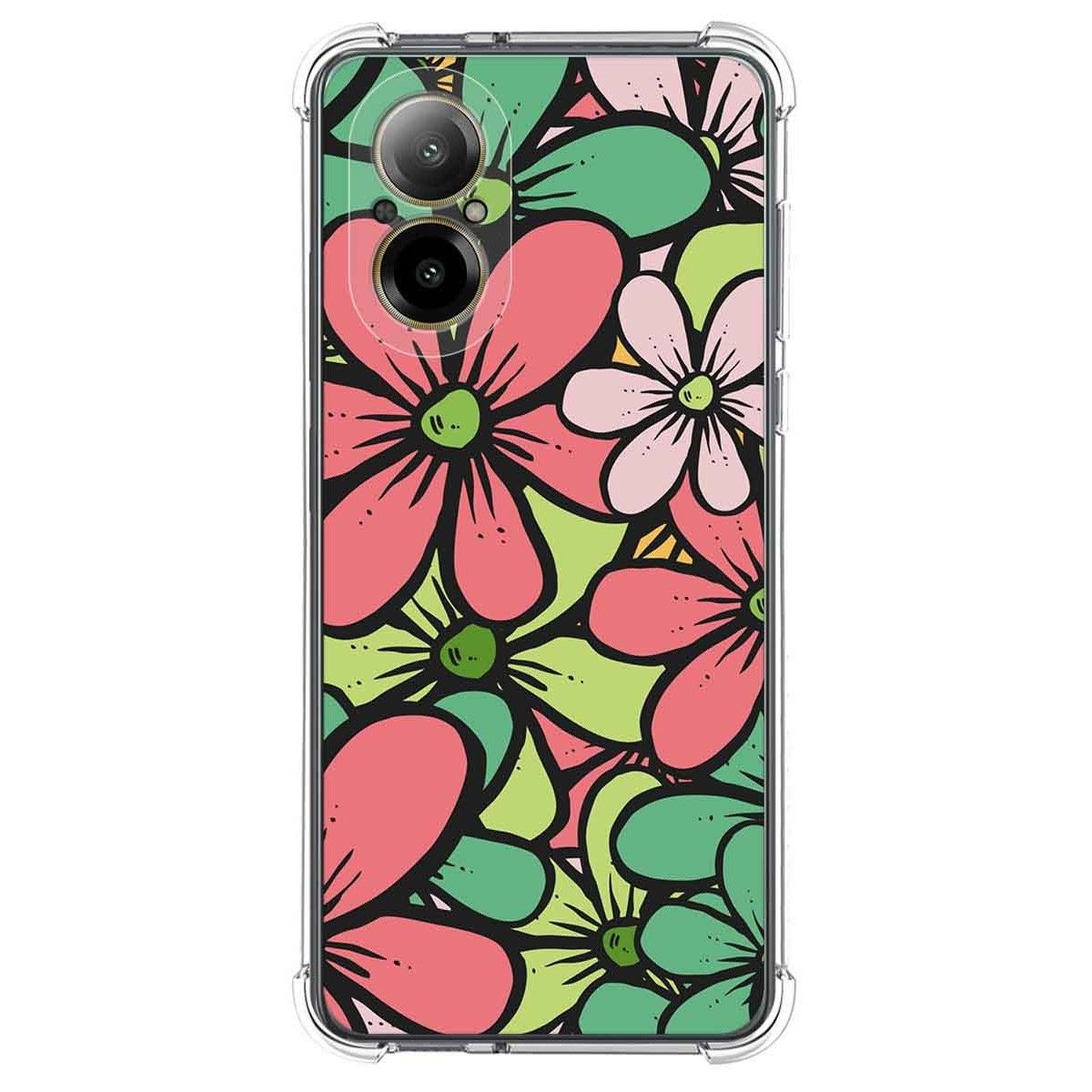Funda Silicona Antigolpes para Realme C67 4G diseño Flores 02 Dibujos