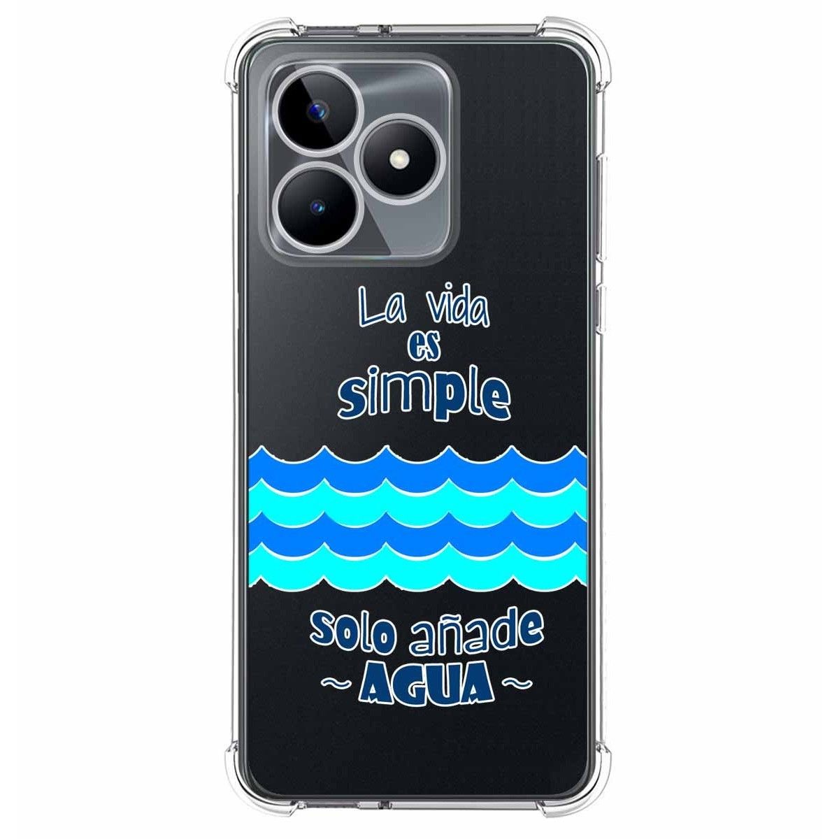 Funda Silicona Antigolpes para Realme Note 50 diseño Agua Dibujos