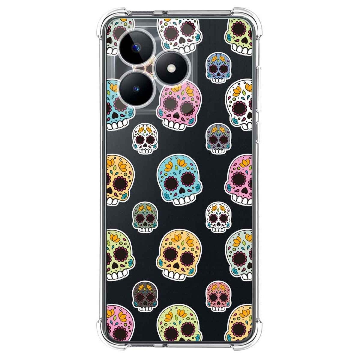 Funda Silicona Antigolpes para Realme Note 50 diseño Catrina Dibujos
