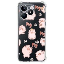 Funda Silicona Antigolpes para Realme Note 50 diseño Cerdos Dibujos