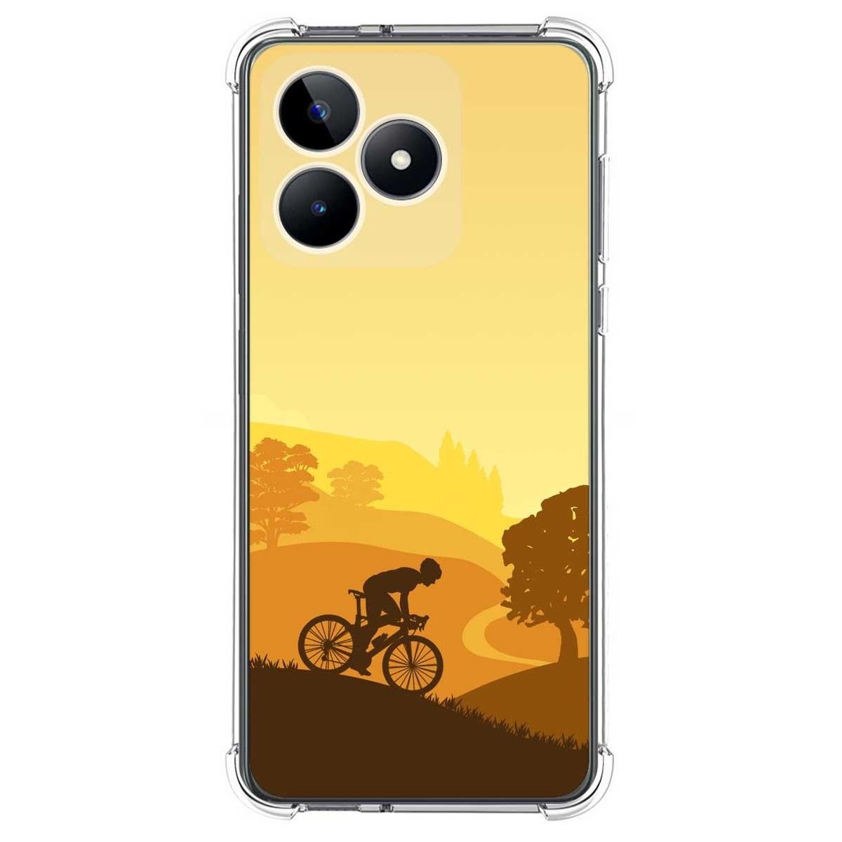Funda Silicona Antigolpes para Realme Note 50 diseño Ciclista Dibujos