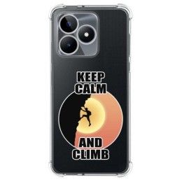 Funda Silicona Antigolpes para Realme Note 50 diseño Hombre Escalada Dibujos