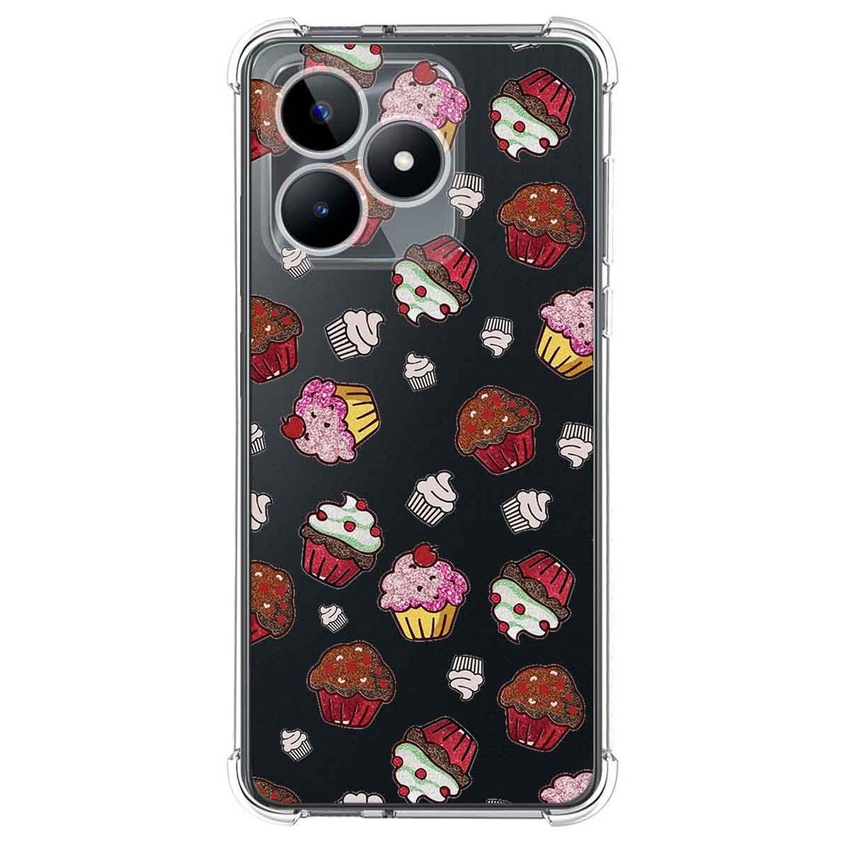 Funda Silicona Antigolpes para Realme Note 50 diseño Muffins Dibujos