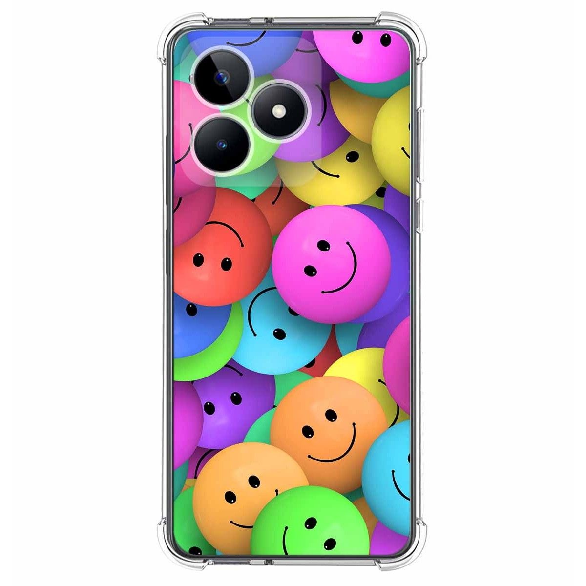 Funda Silicona Antigolpes para Realme Note 50 diseño Smile Dibujos