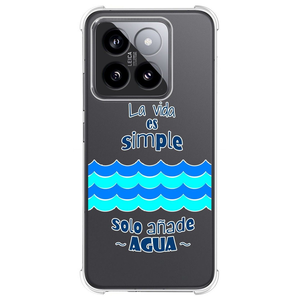 Funda Silicona Antigolpes para Xiaomi 14 Pro 5G diseño Agua Dibujos