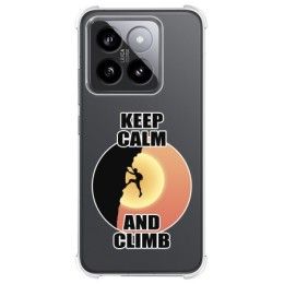 Funda Silicona Antigolpes para Xiaomi 14 Pro 5G diseño Hombre Escalada Dibujos