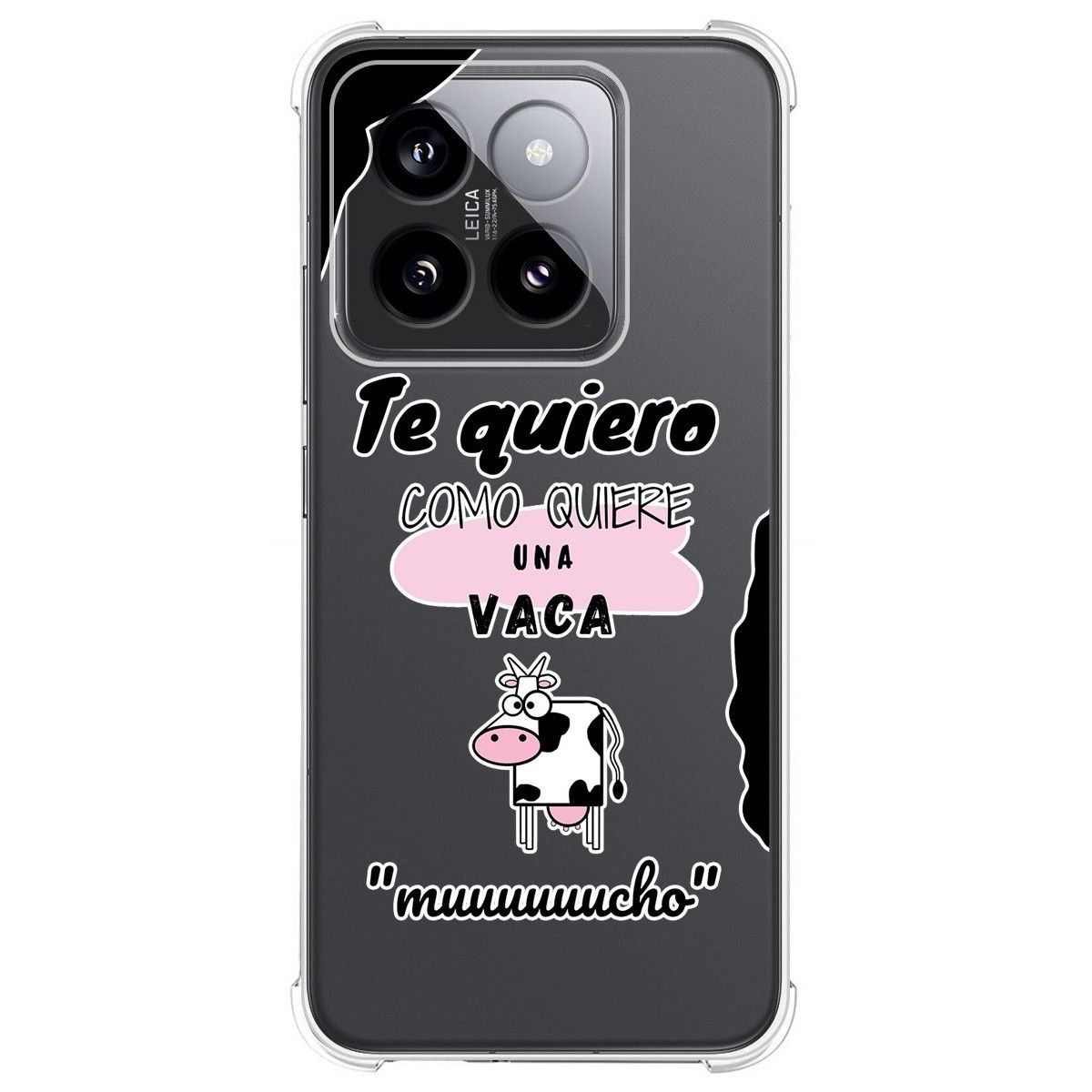 Funda Silicona Antigolpes para Xiaomi 14 Pro 5G diseño Vaca Dibujos