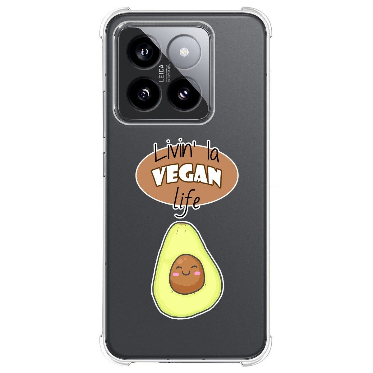 Funda Silicona Antigolpes para Xiaomi 14 Pro 5G diseño Vegan Life Dibujos
