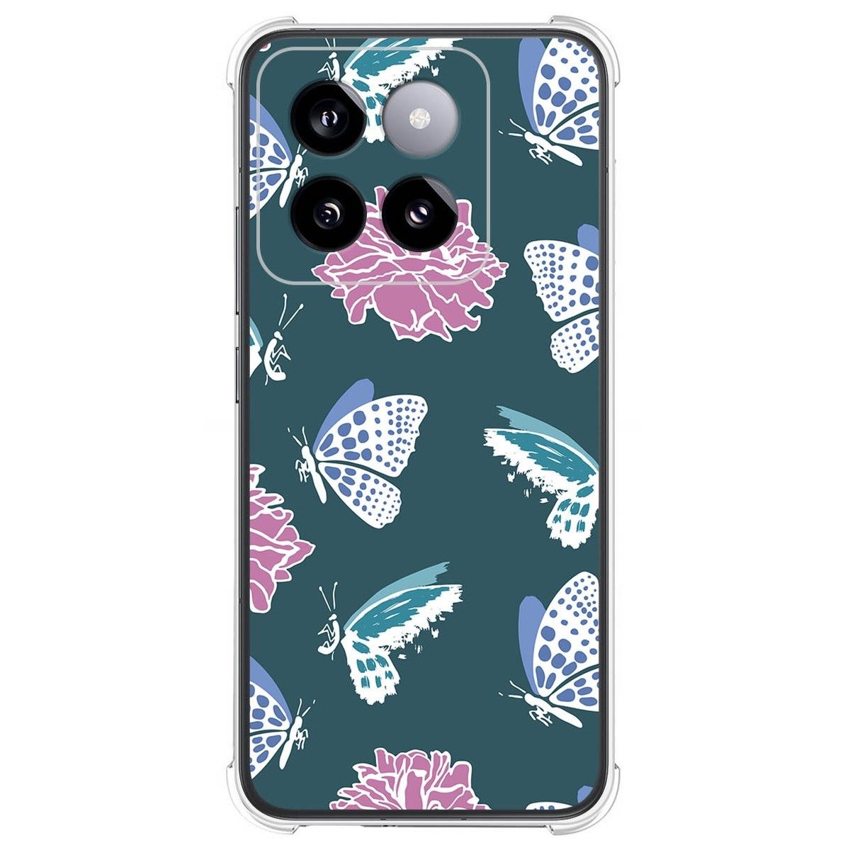 Funda Silicona Antigolpes para Xiaomi 14 Pro 5G diseño Flores 10 Dibujos