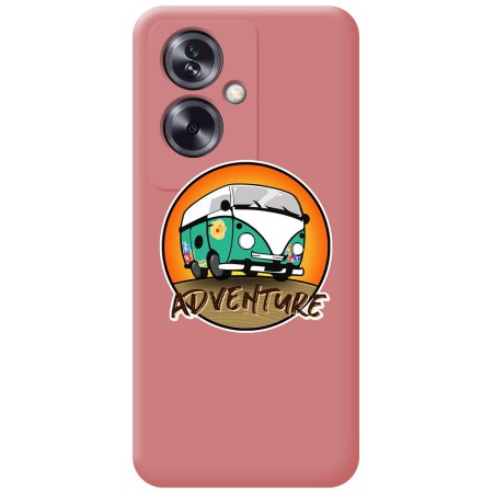 Funda Silicona Líquida Rosa para Oppo A79 5G diseño Adventure Dibujos