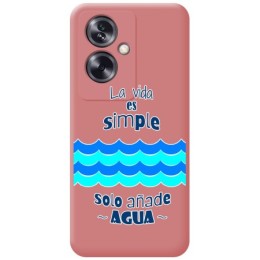 Funda Silicona Líquida Rosa para Oppo A79 5G diseño Agua Dibujos