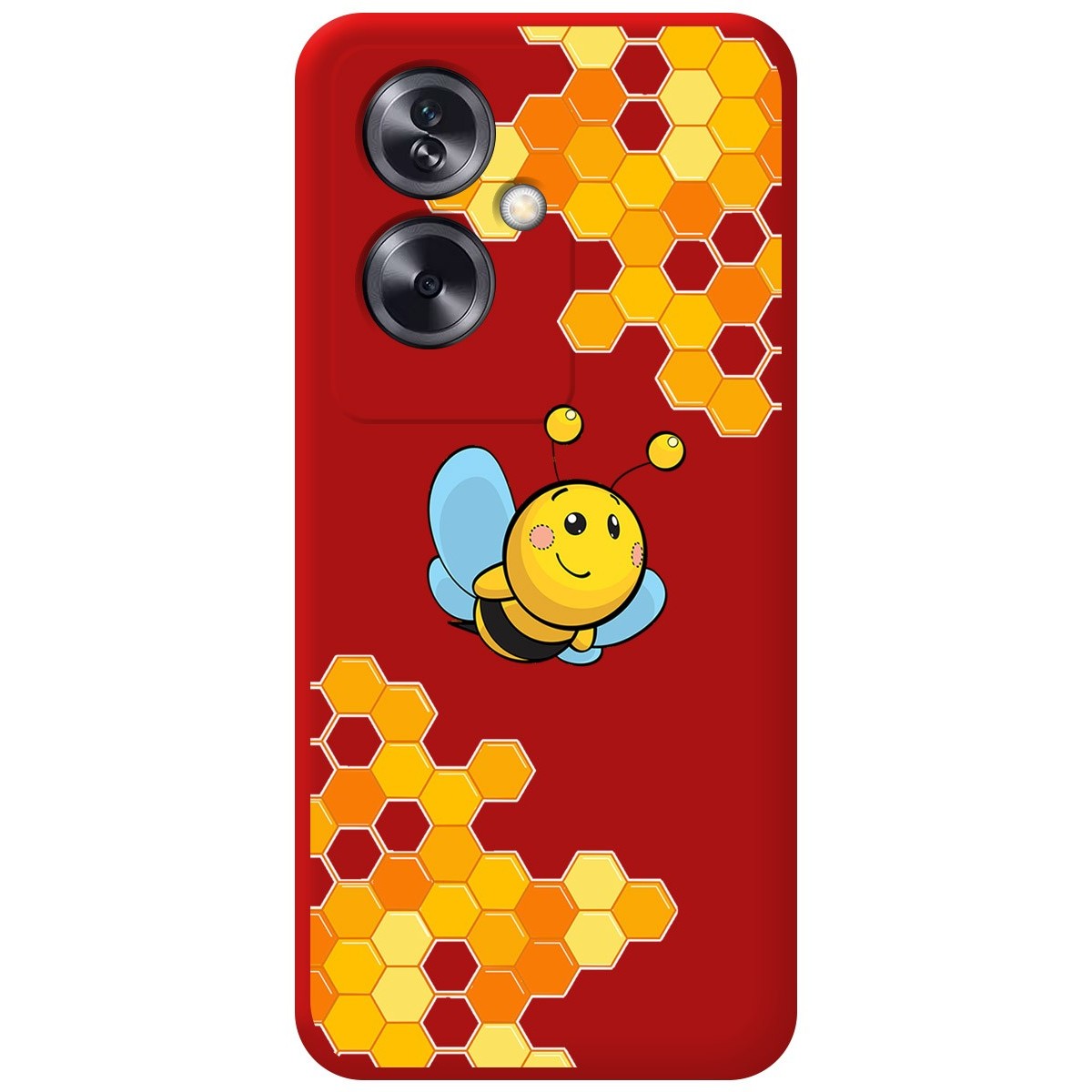 Funda Silicona Líquida Roja para Oppo A79 5G diseño Abeja Dibujos