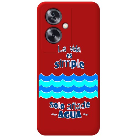 Funda Silicona Líquida Roja para Oppo A79 5G diseño Agua Dibujos