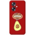 Funda Silicona Líquida Roja para Oppo A79 5G diseño Vegan Life Dibujos