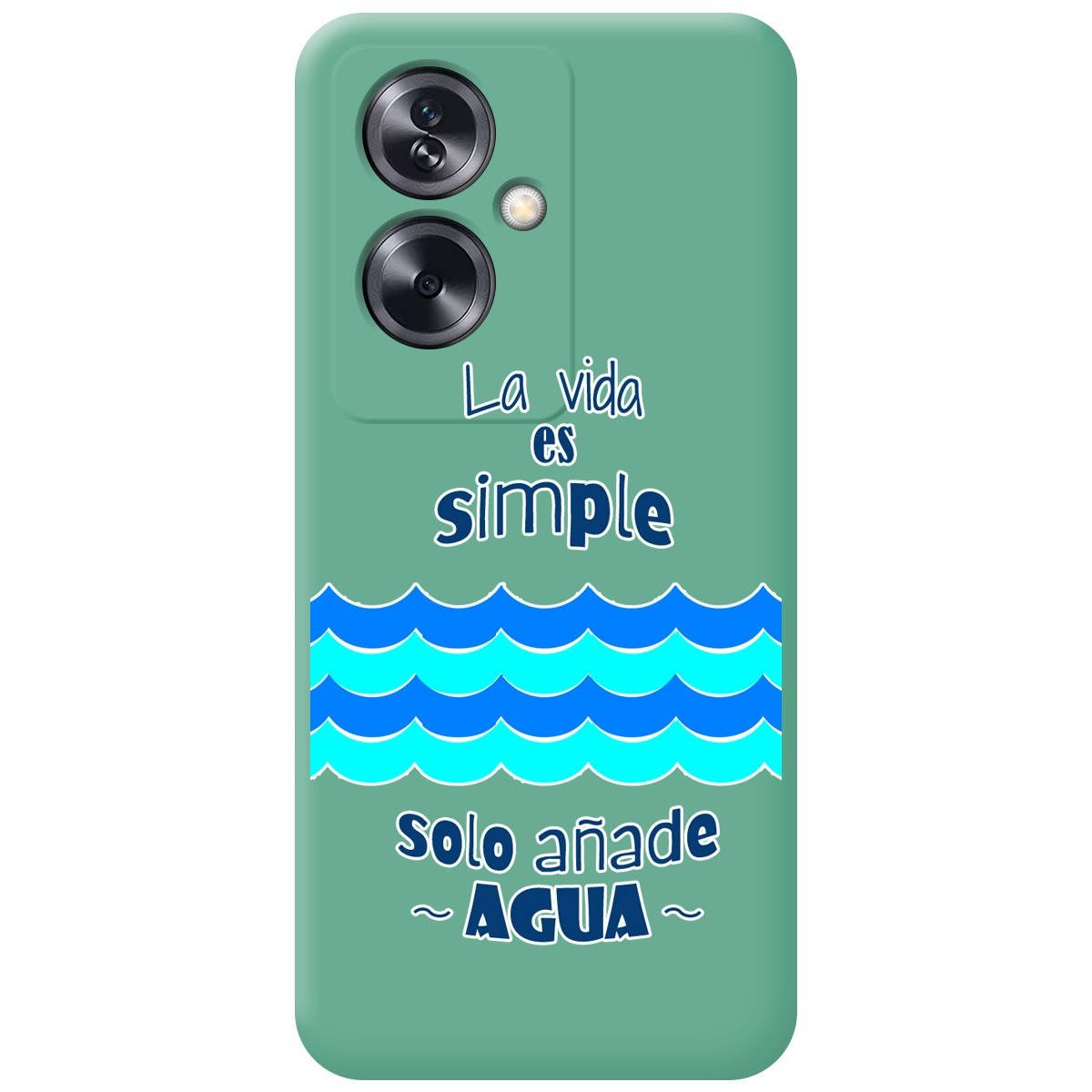 Funda Silicona Líquida Verde para Oppo A79 5G diseño Agua Dibujos