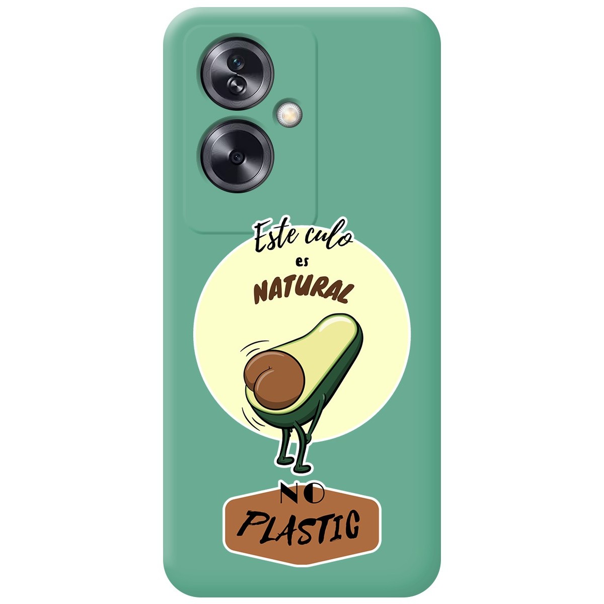 Funda Silicona Líquida Verde para Oppo A79 5G diseño Culo Natural Dibujos