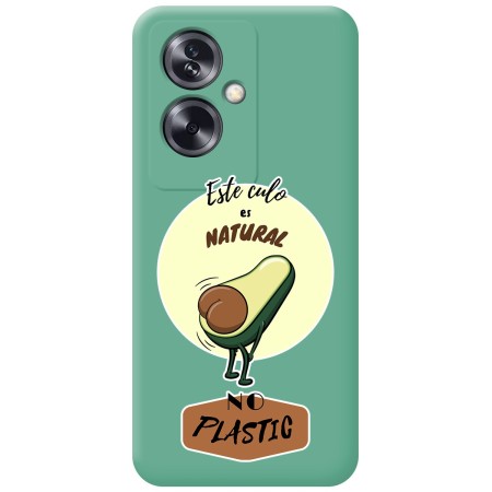 Funda Silicona Líquida Verde para Oppo A79 5G diseño Culo Natural Dibujos