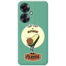 Funda Silicona Líquida Verde para Oppo Reno 11F 5G diseño Culo Natural Dibujos