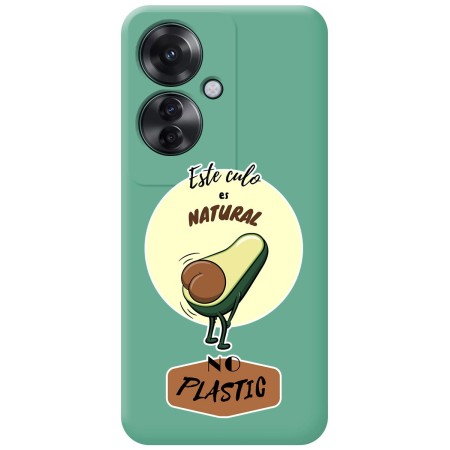 Funda Silicona Líquida Verde para Oppo Reno 11F 5G diseño Culo Natural Dibujos