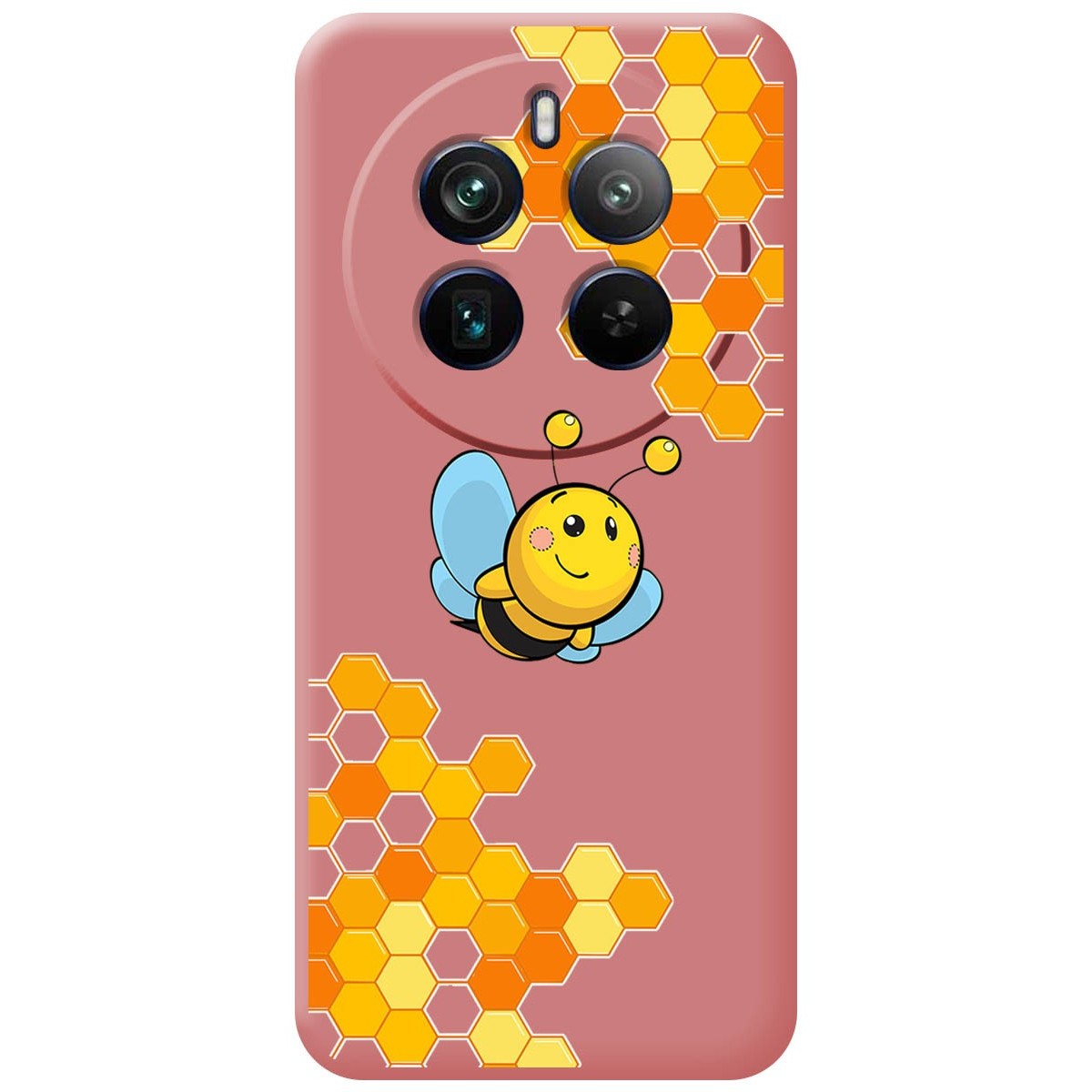 Funda Silicona Líquida Rosa para Realme 12 Pro 5G / 12 Pro Plus 5G diseño Abeja Dibujos