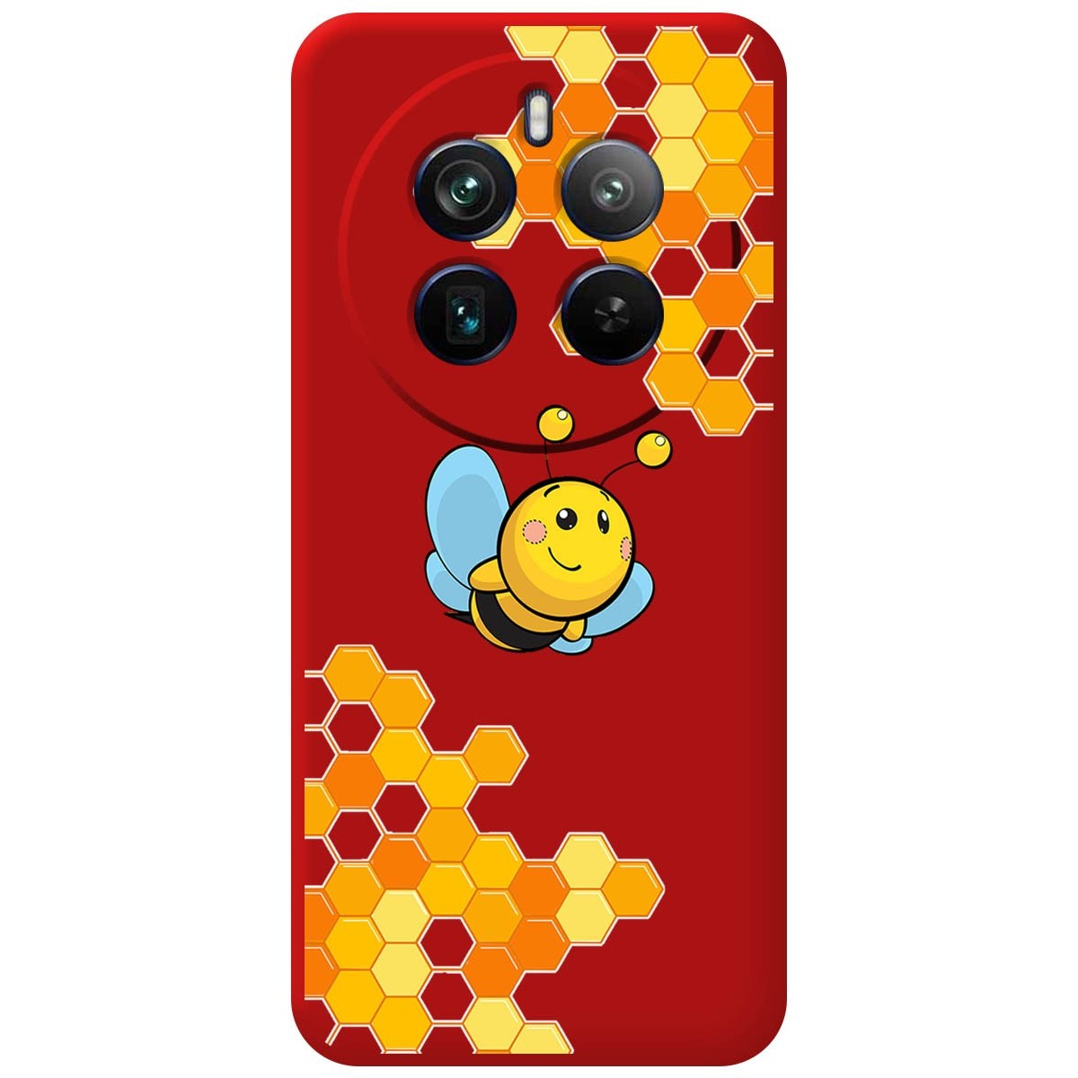 Funda Silicona Líquida Roja para Realme 12 Pro 5G / 12 Pro Plus 5G diseño Abeja Dibujos