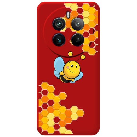 Funda Silicona Líquida Roja para Realme 12 Pro 5G / 12 Pro Plus 5G diseño Abeja Dibujos