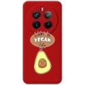 Funda Silicona Líquida Roja para Realme 12 Pro 5G / 12 Pro Plus 5G diseño Vegan Life Dibujos