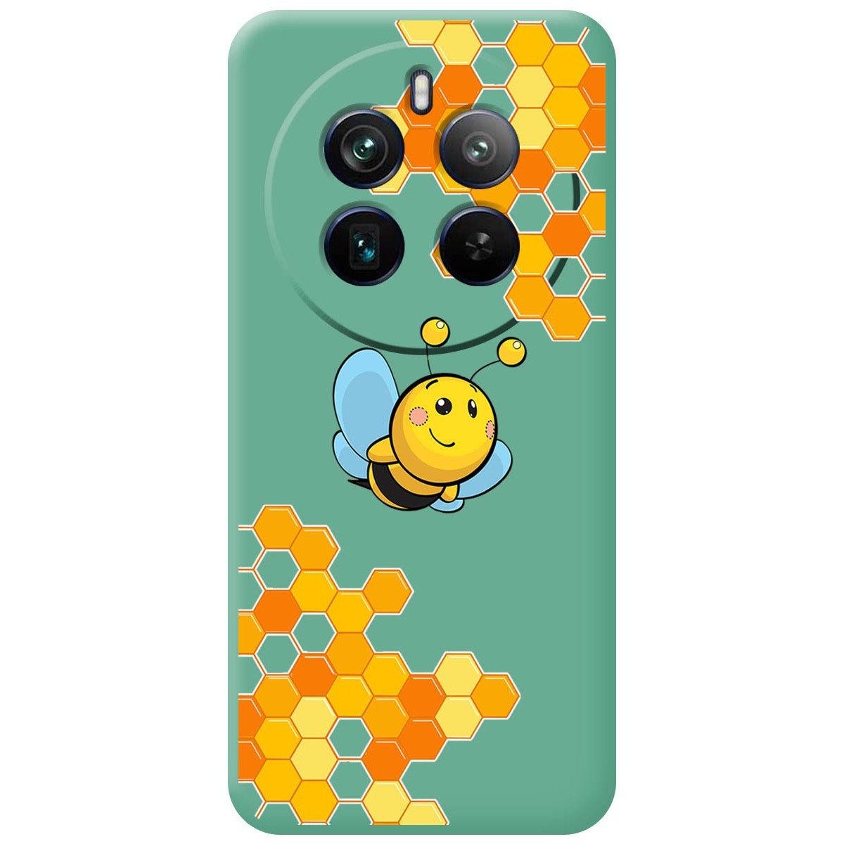 Funda Silicona Líquida Verde para Realme 12 Pro 5G / 12 Pro Plus 5G diseño Abeja Dibujos