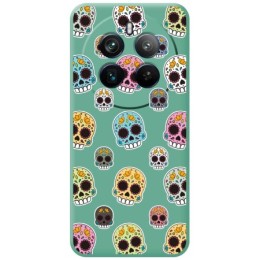 Funda Silicona Líquida Verde para Realme 12 Pro 5G / 12 Pro Plus 5G diseño Catrina Dibujos
