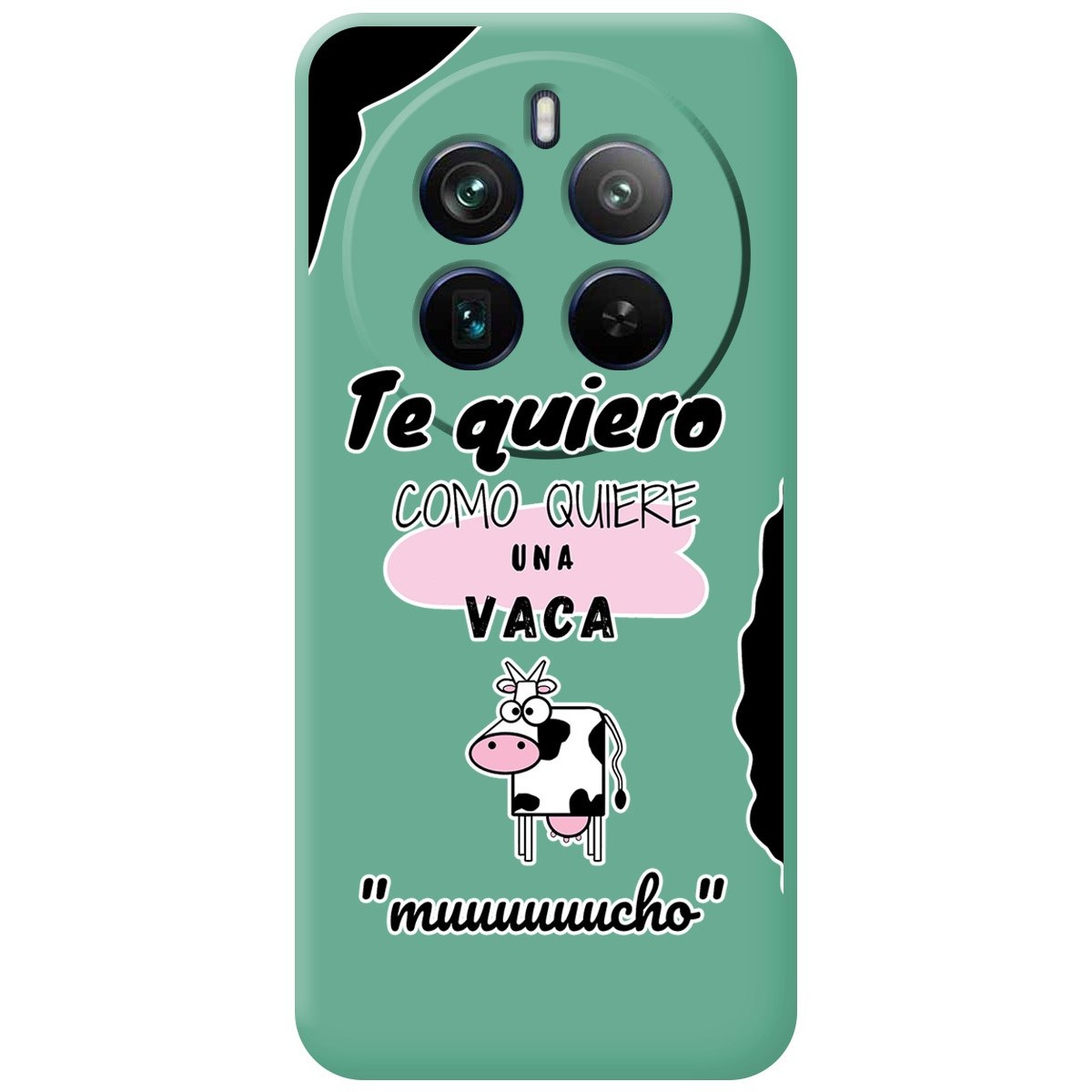 Funda Silicona Líquida Verde para Realme 12 Pro 5G / 12 Pro Plus 5G diseño Vaca Dibujos
