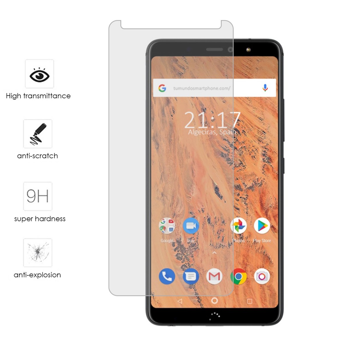 Protector Cristal Templado para Bq Aquaris X2 / X2 Pro Vidrio