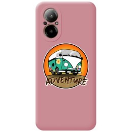Funda Silicona Líquida Rosa para Realme C67 4G diseño Adventure Dibujos